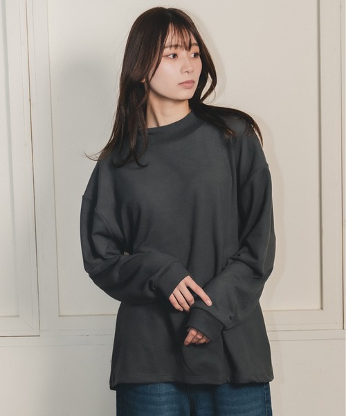 madrepadre(マドレパドレ)の「スムースタッチモックネックプルオーバートップス(その他トップス・レディース・チャコール/ブラウン/ホワイト/ブラック・SMALL/MEDIUM)」の3枚目の写真