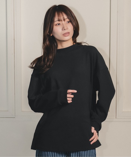 madrepadre(マドレパドレ)の「スムースタッチモックネックプルオーバートップス(その他トップス・レディース・チャコール/ブラウン/ホワイト/ブラック・SMALL/MEDIUM)」の8枚目の写真