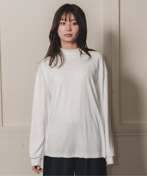 madrepadre(マドレパドレ)の「スムースタッチモックネックプルオーバートップス(その他トップス・レディース・チャコール/ブラウン/ホワイト/ブラック・SMALL/MEDIUM)」の10枚目の写真