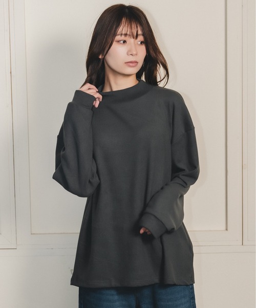 madrepadre(マドレパドレ)の「スムースタッチモックネックプルオーバートップス(その他トップス・レディース・チャコール/ブラウン/ホワイト/ブラック・SMALL/MEDIUM)」の14枚目の写真