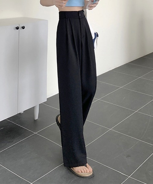 SallyLunn(サリーラン)の「ワイドスラックスパンツ(スラックス・レディース・ブラック/ベージュ/ピンク/ブルー/グリーン・MEDIUM/LARGE)」の10枚目の写真