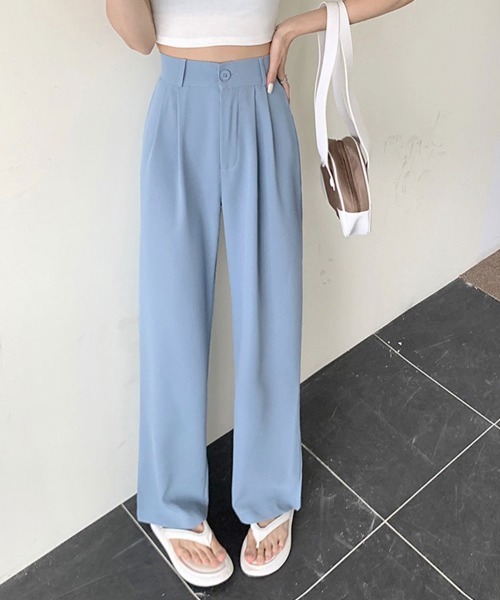 SallyLunn(サリーラン)の「ワイドスラックスパンツ(スラックス・レディース・ブラック/ベージュ/ピンク/ブルー/グリーン・MEDIUM/LARGE)」の12枚目の写真