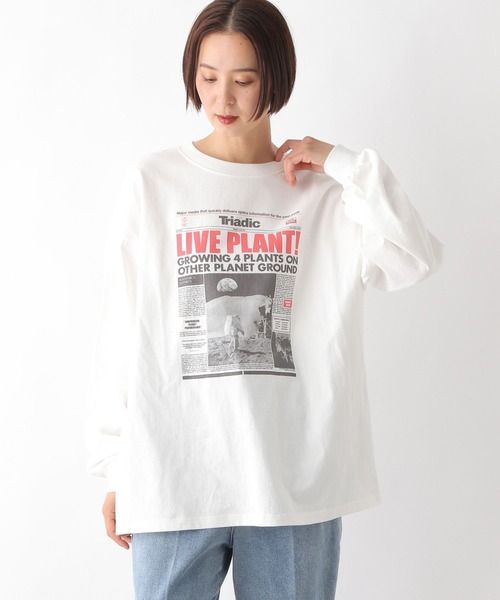 LEPSIM  NEWSプリントロンＴ NEWSプリントロンT 319720（Tシャツ/カットソー）｜LEPSIM（レプシィム