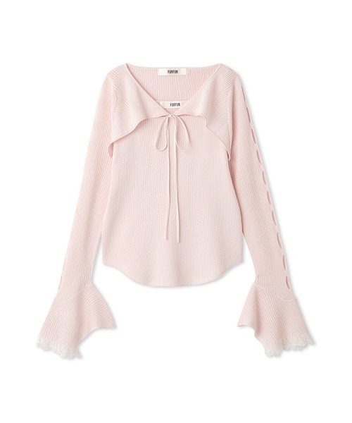 FURFUR（ファーファー）の「アームボレロレイヤードプルオーバー（カーディガン/ボレロ・レディース・ホワイト/ブラック/ミント/ピンク・FREE）」の11枚目の写真