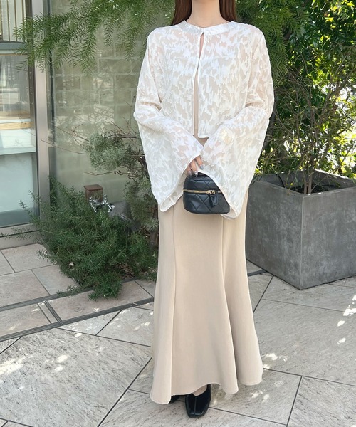 Futier land(フューティアランド)の「【オケージョン対応】ジャガードフラワーショートボレロ(カーディガン/ボレロ・レディース・ライトグレー/ブラック/アイボリー・LARGE/MEDIUM)」の13枚目の写真