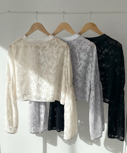 Futier land(フューティアランド)の「【オケージョン対応】ジャガードフラワーショートボレロ(カーディガン/ボレロ・レディース・ライトグレー/ブラック/アイボリー・LARGE/MEDIUM)」の19枚目の写真