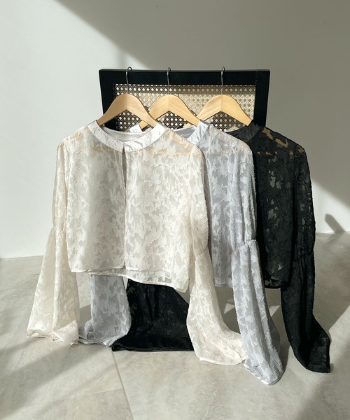 Futier land(フューティアランド)の「【オケージョン対応】ジャガードフラワーショートボレロ(カーディガン/ボレロ・レディース・ライトグレー/ブラック/アイボリー・LARGE/MEDIUM)」の21枚目の写真