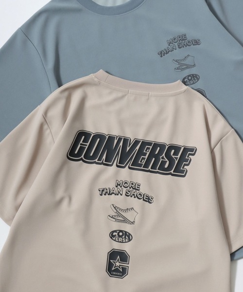 CONVERSE（コンバース）の「CONVERSE/コンバース 接触冷感/UVカット/吸水速乾/耐塩素 アムンゼン ロゴ オールスター ワンポイント刺繍/バックプリント 半袖Tシャツ/レディース メンズ（Tシャツ/カットソー・レディース・ブラック/グレー系その他/ブラック系その他2/ブルー系その他2/グレイッシュブルー/ブルー/ホワイト系その他2/ブラック系その他/ホワイト系その他4/スミクロ/ブルー系その他/ベージュ/ホワイト/ライトグレー/ホワイト系その他/ホワイト系その他3・M/L/LL）」の12枚目の写真