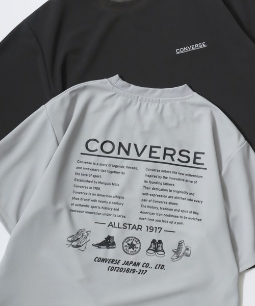 CONVERSE（コンバース）の「CONVERSE/コンバース 接触冷感/UVカット/吸水速乾/耐塩素 アムンゼン ロゴ オールスター ワンポイント刺繍/バックプリント 半袖Tシャツ/レディース メンズ（Tシャツ/カットソー・レディース・ブラック/グレー系その他/ブラック系その他2/ブルー系その他2/グレイッシュブルー/ブルー/ホワイト系その他2/ブラック系その他/ホワイト系その他4/スミクロ/ブルー系その他/ベージュ/ホワイト/ライトグレー/ホワイト系その他/ホワイト系その他3・M/L/LL）」の11枚目の写真