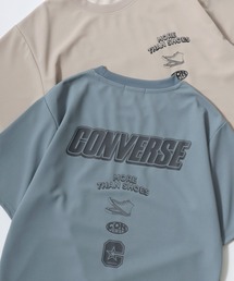 CONVERSE/コンバース 接触冷感/UVカット/吸水速乾/耐塩素 アムンゼン ロゴ オールスター ワンポイント刺繍/バックプリント 半袖Tシャツ/レディース メンズ