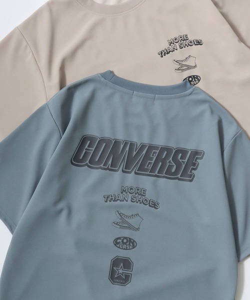 CONVERSE（コンバース）の「CONVERSE/コンバース 接触冷感/UVカット/吸水速乾/耐塩素 アムンゼン ロゴ オールスター ワンポイント刺繍/バックプリント 半袖Tシャツ/レディース メンズ（Tシャツ/カットソー・レディース・ブラック/グレー系その他/ブラック系その他2/ブルー系その他2/グレイッシュブルー/ブルー/ホワイト系その他2/ブラック系その他/ホワイト系その他4/スミクロ/ブルー系その他/ベージュ/ホワイト/ライトグレー/ホワイト系その他/ホワイト系その他3・M/L/LL）」の16枚目の写真