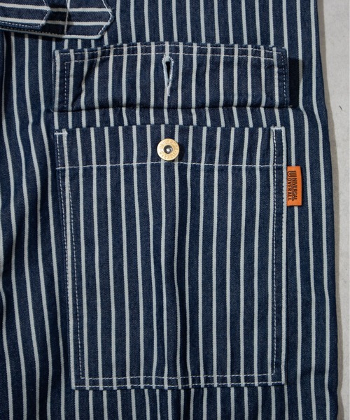 UNIVERSAL OVERALL(ユニバーサルオーバーオール)の「ストライプデニム オーバーオールOVERALL(サロペット/オーバーオール・レディース・ワンウォッシュ/ライトブルー・F)」の16枚目の写真