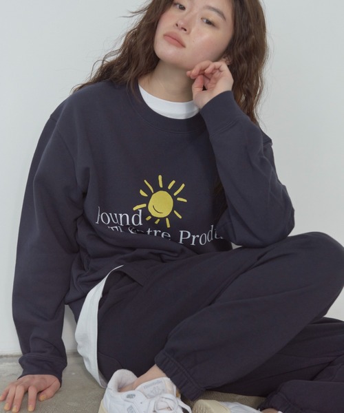 THEATRE PRODUCTS(シアタープロダクツ)の「SMILING SUNスウェットプルオーバー(スウェット・レディース・ネイビー/グレー・FREE)」の14枚目の写真