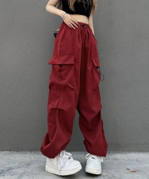 Mayree(メイリー)の「【Mayree】イージー ドローコード カーゴパンツ【13色展開】(カーゴパンツ・レディース・ピンク系その他/オリーブ/ブラック/ホワイト/ブラウン/シルバー/パープル/カーキ/グレー/アイボリー/レッド/ワイン/ピンク・LARGE/MEDIUM/SMALL/X-SMALL)」の16枚目の写真