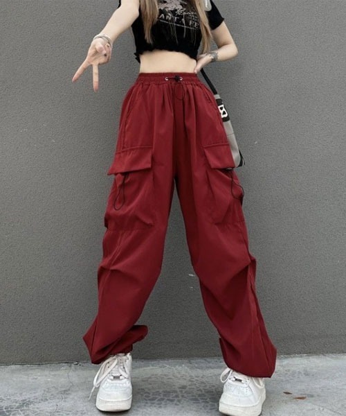 Mayree(メイリー)の「【Mayree】イージー ドローコード カーゴパンツ【13色展開】(カーゴパンツ・レディース・ピンク系その他/オリーブ/ブラック/ホワイト/ブラウン/シルバー/パープル/カーキ/グレー/アイボリー/レッド/ワイン/ピンク・LARGE/MEDIUM/SMALL/X-SMALL)」の17枚目の写真
