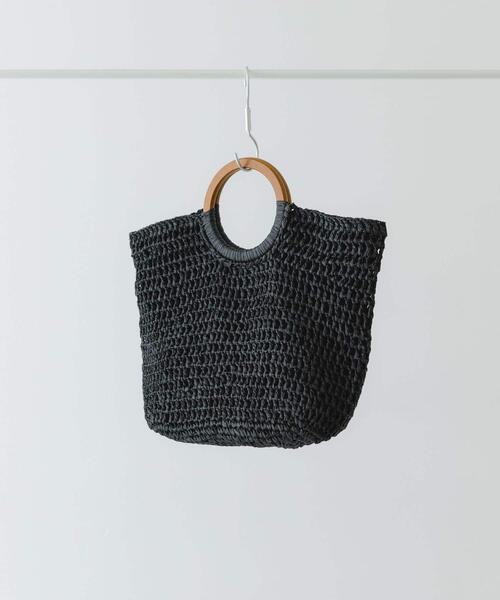 RODE SKO（ロデスコ）の「ウッドハンドルペーパーバッグ（トートバッグ・レディース・ブラック/ナチュラル/グレー/ベージュ系その他・ONE）」の22枚目の写真