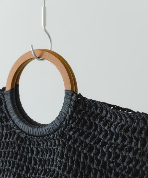 RODE SKO（ロデスコ）の「ウッドハンドルペーパーバッグ（トートバッグ・レディース・ブラック/ナチュラル/グレー/ベージュ系その他・ONE）」の20枚目の写真