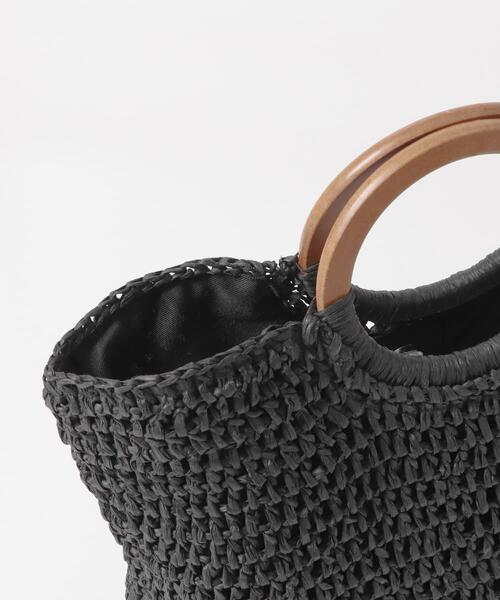 RODE SKO（ロデスコ）の「ウッドハンドルペーパーバッグ（トートバッグ・レディース・ブラック/ナチュラル/グレー/ベージュ系その他・ONE）」の17枚目の写真