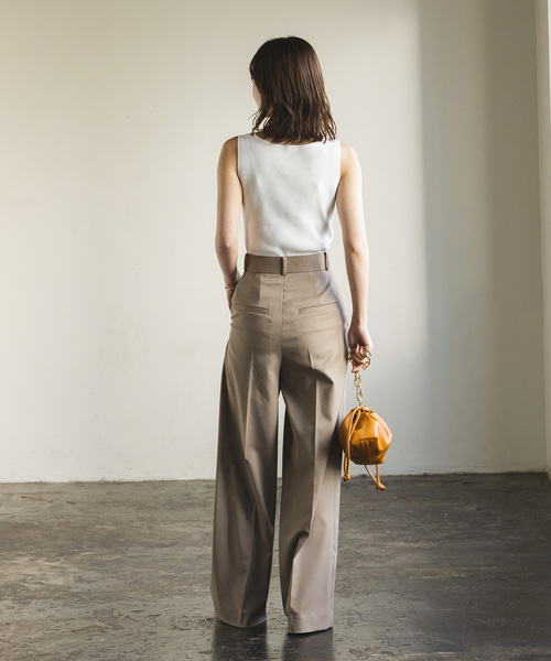 Noble（ノーブル）の「《追加》【洗える】ニュアンス2wayニットタンク 2（タンクトップ・レディース・ブラック/ホワイト・FREE）」の13枚目の写真