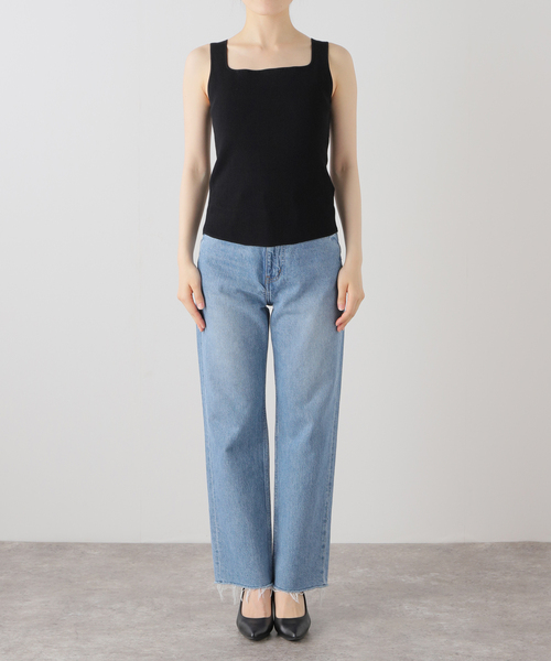 Noble（ノーブル）の「《追加》【洗える】ニュアンス2wayニットタンク 2（タンクトップ・レディース・ブラック/ホワイト・FREE）」の14枚目の写真