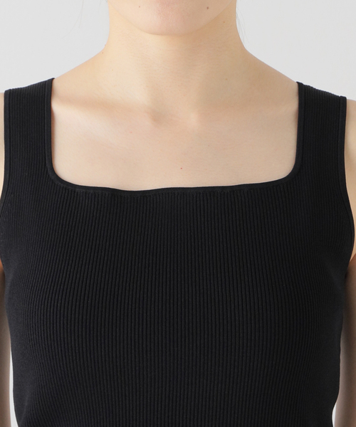 Noble（ノーブル）の「《追加》【洗える】ニュアンス2wayニットタンク 2（タンクトップ・レディース・ブラック/ホワイト・FREE）」の18枚目の写真