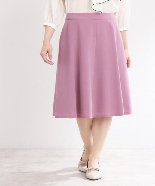 Reflect（リフレクト）の「【マシンウォッシュ可／細見え】フレアシルエットスカート（スカート・レディース・ネイビー/グリーン/ピンク系/ナチュラル・05/07/09/11/13/15 /17）」の4枚目の写真