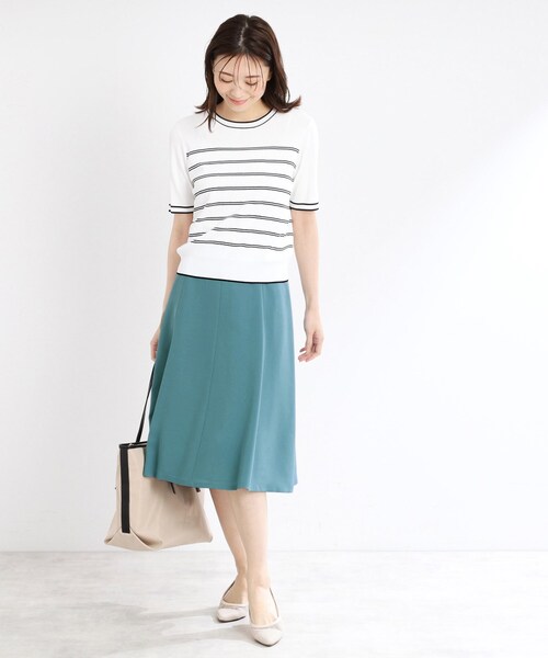 Reflect（リフレクト）の「【マシンウォッシュ可／細見え】フレアシルエットスカート（スカート・レディース・ネイビー/グリーン/ピンク系/ナチュラル・05/07/09/11/13/15 /17）」の16枚目の写真