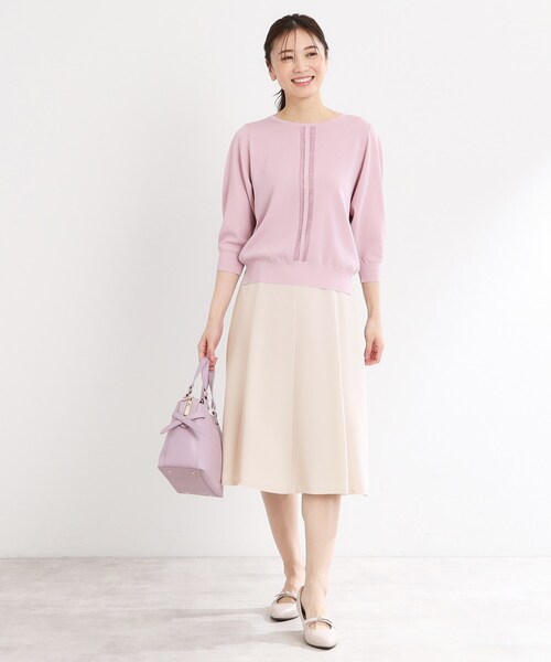 Reflect（リフレクト）の「【マシンウォッシュ可／細見え】フレアシルエットスカート（スカート・レディース・ネイビー/グリーン/ピンク系/ナチュラル・05/07/09/11/13/15 /17）」の21枚目の写真