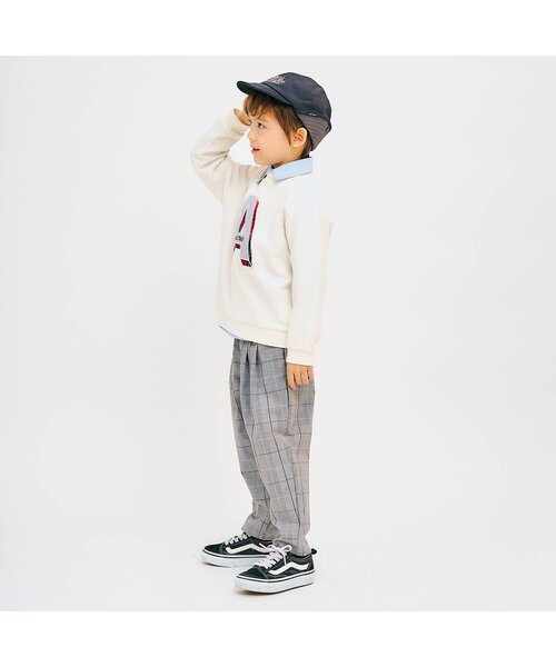 apres les cours（アプレレクール）の「日よけ付きロゴ刺繍キャップ（キャップ・キッズ・ブラック/ブルー・50/54/58）」の8枚目の写真