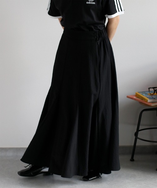 cepo(セポ)の「〈セットアップ対応〉速乾&涼感 リサイクルポリサッカーマーメイドスカート(スカート・レディース・オフホワイト/ブラック/ブラック×ホワイト・M)」の10枚目の写真