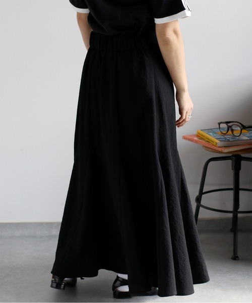 cepo(セポ)の「〈セットアップ対応〉速乾&涼感 リサイクルポリサッカーマーメイドスカート(スカート・レディース・オフホワイト/ブラック/ブラック×ホワイト・M)」の14枚目の写真