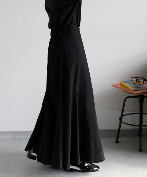 cepo(セポ)の「〈セットアップ対応〉速乾&涼感 リサイクルポリサッカーマーメイドスカート(スカート・レディース・オフホワイト/ブラック/ブラック×ホワイト・M)」の15枚目の写真