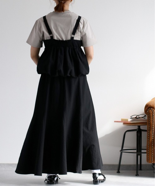 cepo(セポ)の「〈セットアップ対応〉速乾&涼感 リサイクルポリサッカーマーメイドスカート(スカート・レディース・オフホワイト/ブラック/ブラック×ホワイト・M)」の6枚目の写真