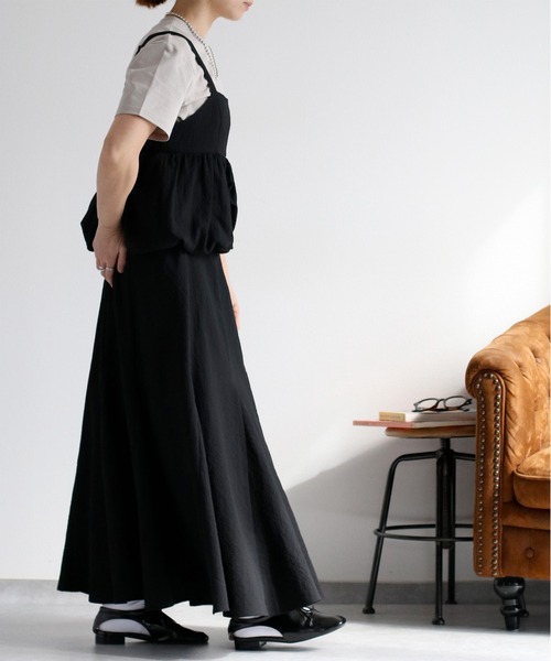 cepo(セポ)の「〈セットアップ対応〉速乾&涼感 リサイクルポリサッカーマーメイドスカート(スカート・レディース・オフホワイト/ブラック/ブラック×ホワイト・M)」の7枚目の写真