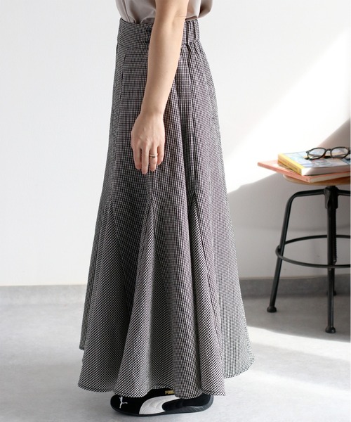 cepo(セポ)の「〈セットアップ対応〉速乾&涼感 リサイクルポリサッカーマーメイドスカート(スカート・レディース・オフホワイト/ブラック/ブラック×ホワイト・M)」の22枚目の写真