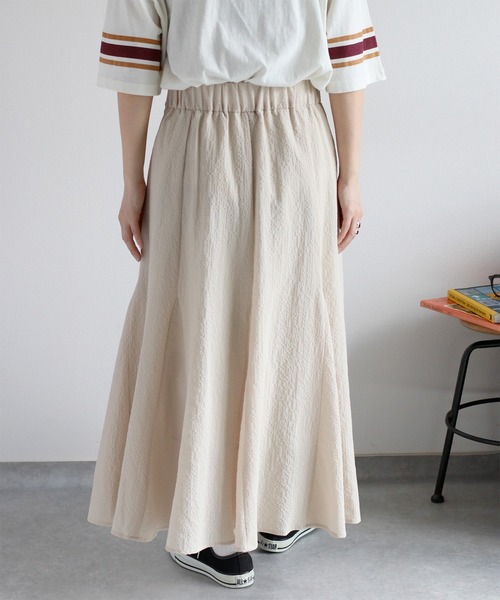 cepo(セポ)の「〈セットアップ対応〉速乾&涼感 リサイクルポリサッカーマーメイドスカート(スカート・レディース・オフホワイト/ブラック/ブラック×ホワイト・M)」の17枚目の写真