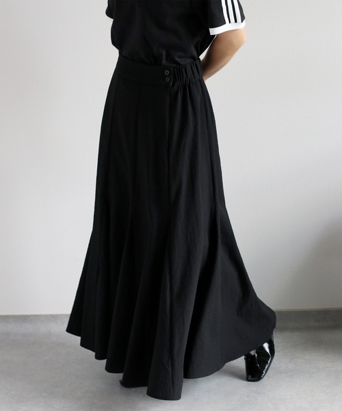 cepo(セポ)の「〈セットアップ対応〉速乾&涼感 リサイクルポリサッカーマーメイドスカート(スカート・レディース・オフホワイト/ブラック/ブラック×ホワイト・M)」の12枚目の写真