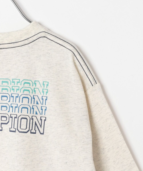 Champion(チャンピオン)の「【Champion(チャンピオン)】ロゴプリントT(KIDS)(Tシャツ/カットソー・キッズ・ホワイト/ブルー/オートミール・150cm/140cm/130cm/120cm/160cm)」の9枚目の写真