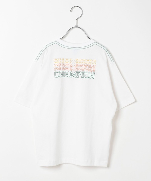Champion(チャンピオン)の「【Champion(チャンピオン)】ロゴプリントT(KIDS)(Tシャツ/カットソー・キッズ・ホワイト/ブルー/オートミール・150cm/140cm/130cm/120cm/160cm)」の10枚目の写真
