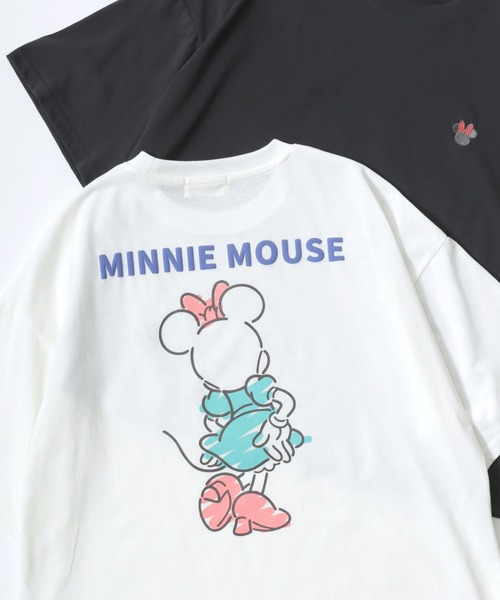 Disney(ディズニー)の「Disney/ディズニー ミッキー/ミニー/リロ&スティッチ フロント バックプリント オーバーサイズ半袖Tシャツ(Tシャツ/カットソー・レディース・ブラック系その他3/ホワイト系その他2/ブラック系その他/ピンク系その他/グレー系その他/グレー系その他4/グリーン系その他/グレー系その他3/ブルー系その他/ホワイト系その他3/ブラック系その他4/レッド系その他/イエロー系その他/ブルー系その他2/ホワイト系その他/パープル系その他・L/M)」の4枚目の写真