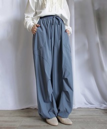 BITTOKO ダークグレー・青のサイドパネルワイドパンツ BITTOKO ダークグレー・青のサイドパネルワイドパンツ - メルカリ