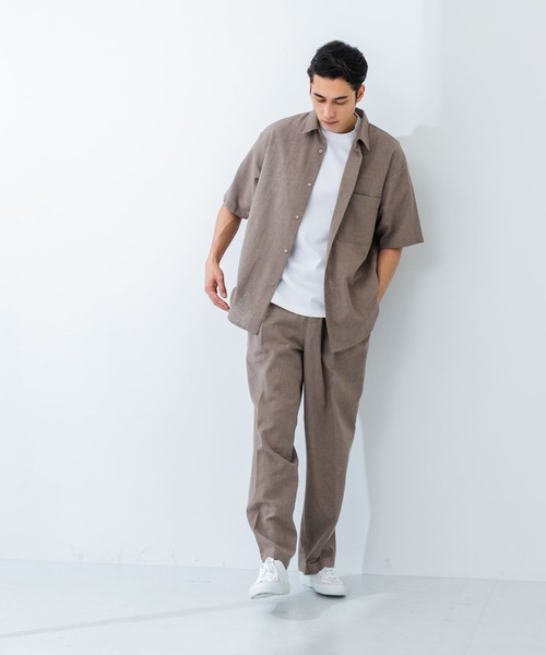 URBAN RESEARCH(アーバンリサーチ)の「LINEN PIN HEAD TUCK PANTS(その他パンツ・メンズ・グレー系その他/ブラック系その他・LARGE/MEDIUM)」の6枚目の写真