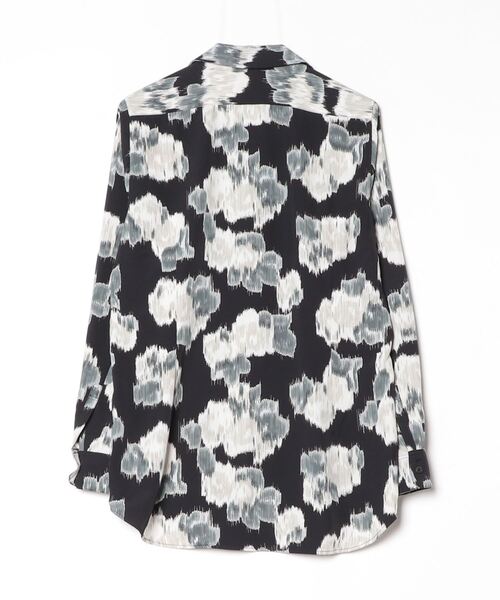 セール】Pixel Flower Print Open Collar Shirt ピクセル