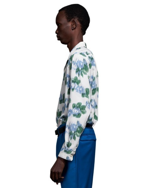 galaabend セットアップ　sizeM セール】Pixel Flower Print Open Collar Shirt ピクセル