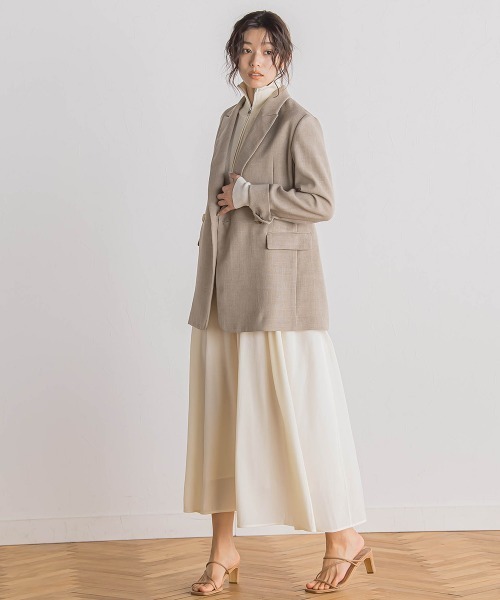 Droite lautreamont(ドロワットロートレアモン)の「ハーフジップドッキングワンピース≪手洗い可能≫(ワンピース・レディース・ブラック/オフホワイト・M)」の21枚目の写真