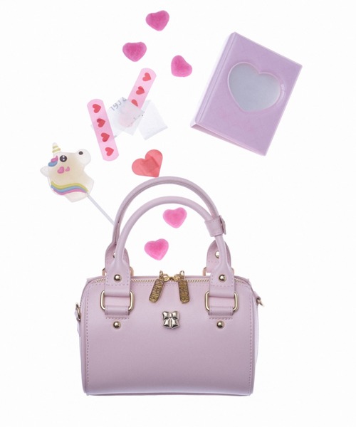 メガベガス　glambスペシャルコラボ　ミニボストンバッグ ボストンバッグ an meets zakka ベルベットロングハンドルミニボストン