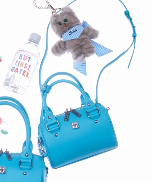 FURFUR(ファーファー)の「リボンカシメミニボストンバッグ(ボストンバッグ・レディース・ピンク/ブルー/ブラウン/サックスブルー/ブラック/アイボリー・FREE)」の5枚目の写真