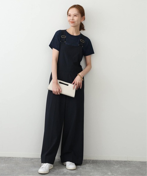 SLOBE IENA(スローブイエナ)の「《追加》スラブ5分袖TEE(Tシャツ/カットソー・レディース・ネイビー/ホワイト/スカイブルー/オレンジ系その他/ベージュ・FREE)」の6枚目の写真