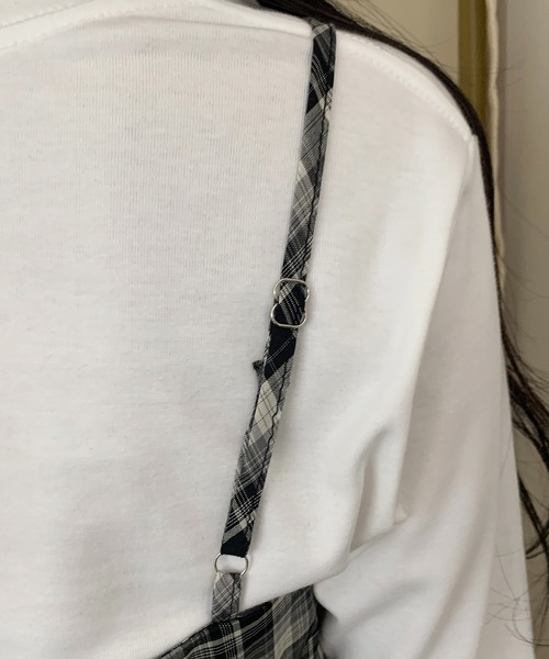 Teem Store(チームストア)の「チェックミニワンピース インナーキャミワンピ付き(ワンピース・レディース・ブラック・F)」の15枚目の写真