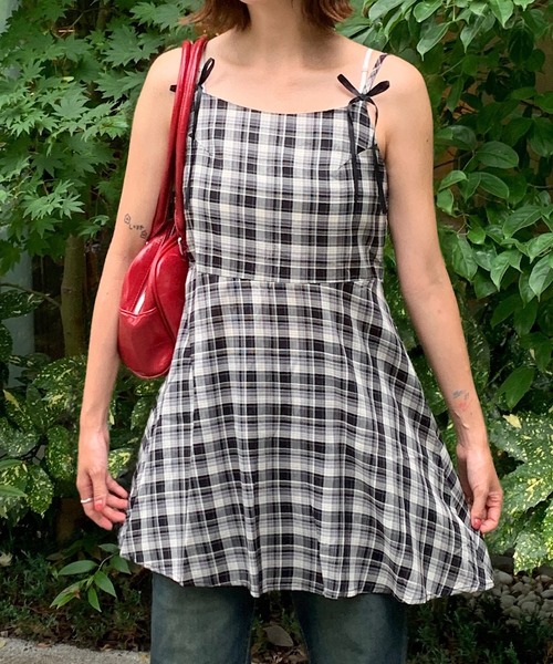 Teem Store(チームストア)の「チェックミニワンピース インナーキャミワンピ付き(ワンピース・レディース・ブラック・F)」の21枚目の写真